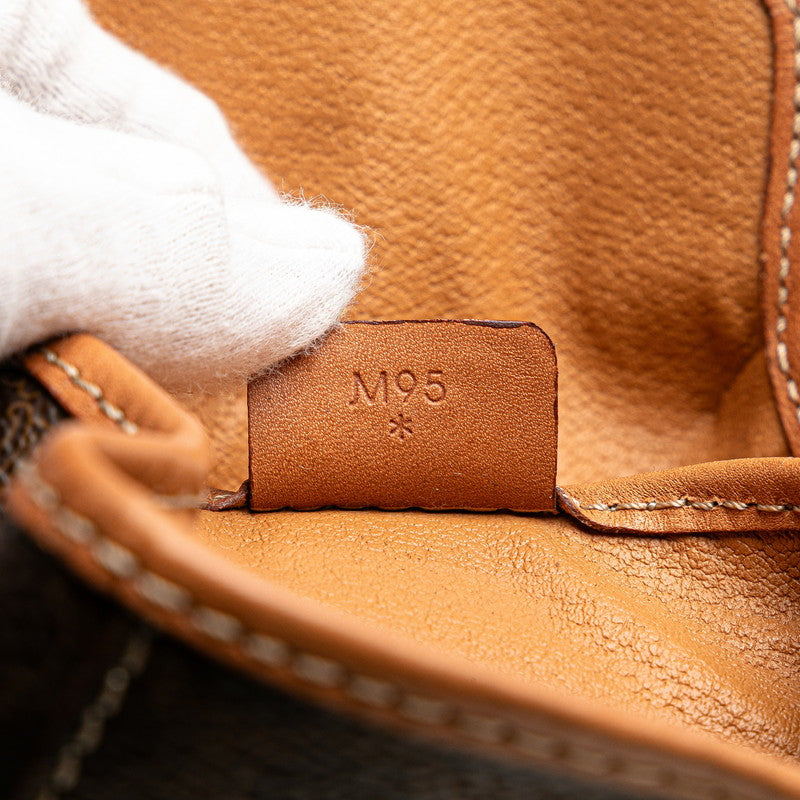 セリーヌ マカダム ダブルリュック リュック バックパック ブラウン PVC レザー レディース CELINE 【中古】