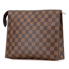 ルイ ヴィトン ダミエ ポッシュトワレット26 セカンドバッグ ポーチ N47543 ブラウン PVC レディース LOUIS VUITTON 【中古】