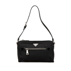 プラダ 三角ロゴプレート ハンドバッグ ワンショルダーバッグ BN1834 ブラック ナイロン レザー レディース PRADA 【中古】