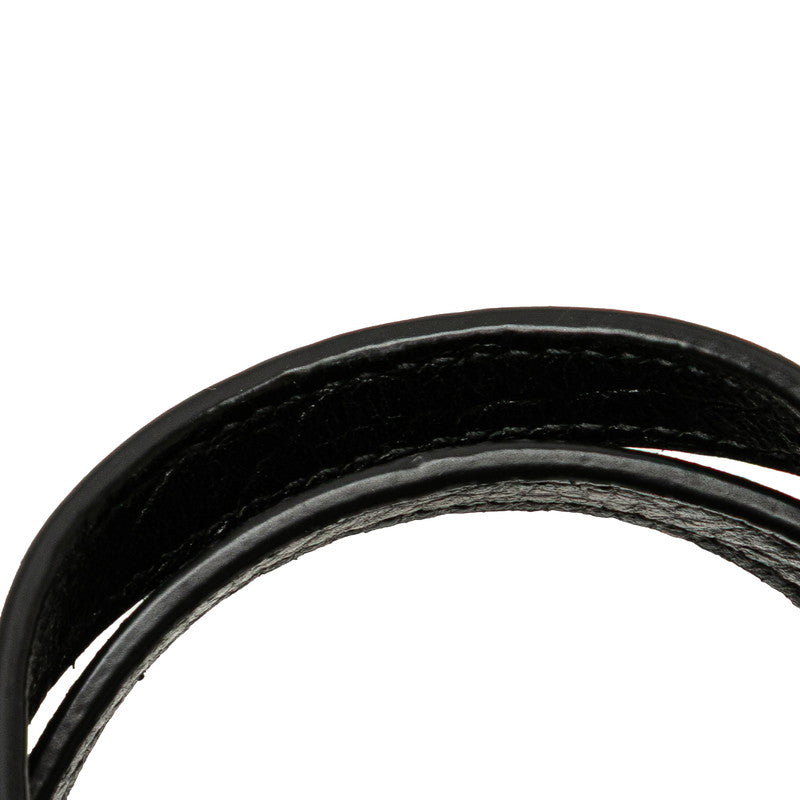 サンローラン ロゴ トートバッグ ショルダーバッグ 2WAY ブラック レザー レディース SAINT LAURENT 【中古】