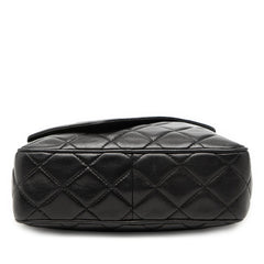 シャネル ココマーク マトラッセ タッセル チェーン ショルダーバッグ ブラック ラムスキン レディース CHANEL 【中古】