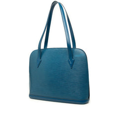 ルイ ヴィトン エピ リュサック トートバッグ ハンドバッグ ショルダー M52285 トレドブルー レザー レディース LOUIS VUITTON 中古