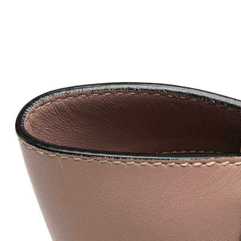 ヴァレンチノ ロックスタッズ ハンドバッグ ショルダーバッグ 2WAY グレージュ レザー レディース Valentino 【中古】