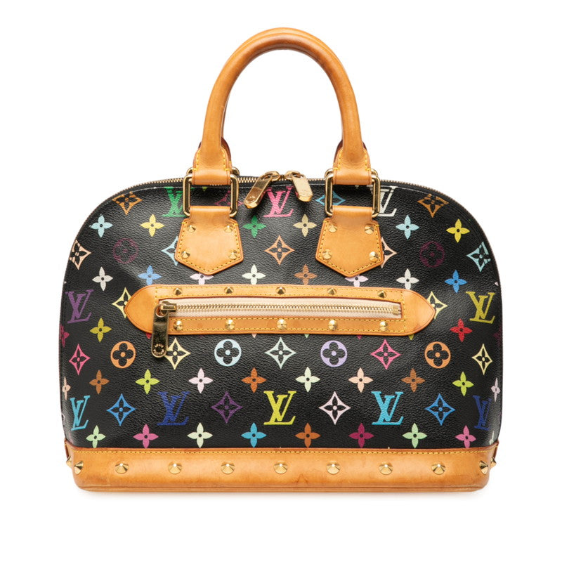 ルイ ヴィトン モノグラム マルチカラー アルマ ハンドバッグ M92646 ブラック マルチカラー PVC レザー レディース LOUIS VUITTON 【中古】