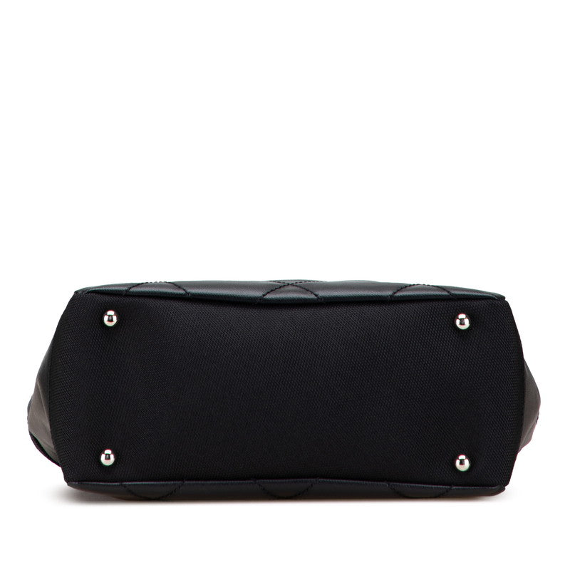 シャネル パリビアリッツPM ココマーク トートバッグ ハンドバッグ A34208 ブラック PVC レザー レディース CHANEL 【中古】