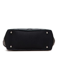シャネル パリビアリッツPM ココマーク トートバッグ ハンドバッグ A34208 ブラック PVC レザー レディース CHANEL 【中古】