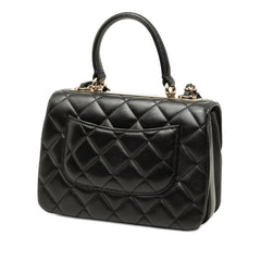 シャネル マトラッセ ココマーク ハンドバッグ チェーン ショルダーバッグ ブラック ラムスキン レディース CHANEL 【中古】