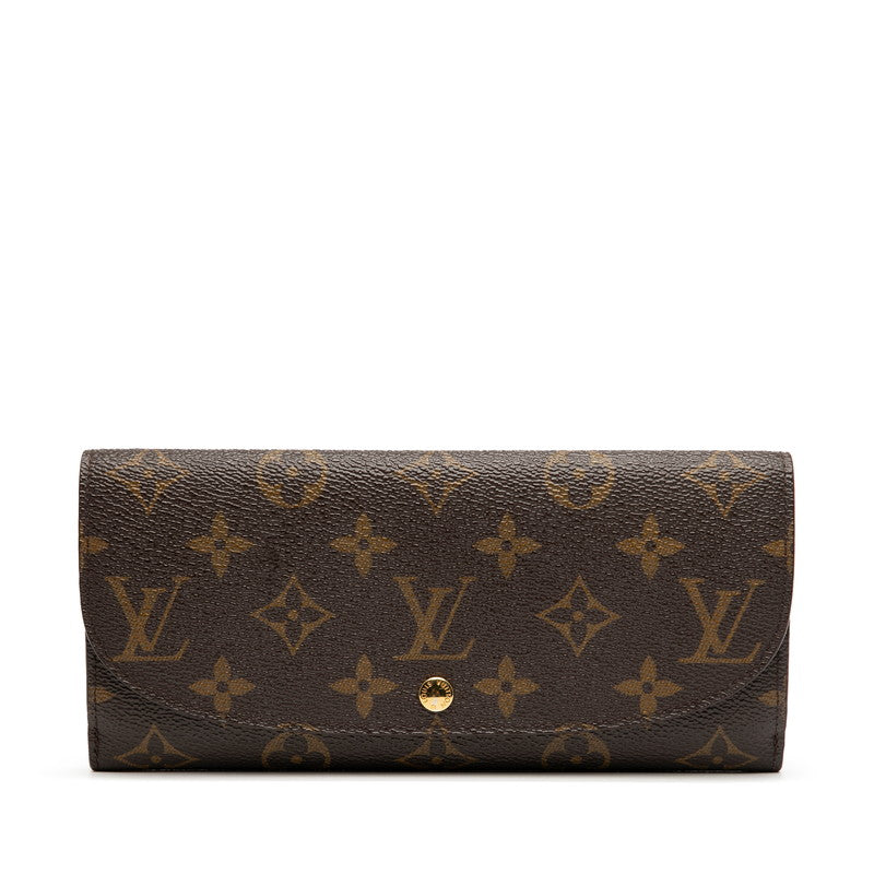 ルイ ヴィトン モノグラム ポルトフォイユ ルイーズ 長財布 M60460 ブラウン PVC レザー レディース LOUIS VUITTON 【中古】