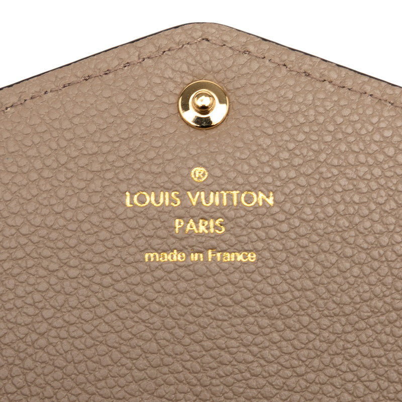 ルイ ヴィトン モノグラム アンプラント ポルトフォイユ サラ 長財布 M68708 トュルトレール ベージュ レザー レディース LOUIS VUITTON 【中古】