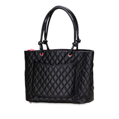 シャネル マトラッセ カンボンライン ココマーク トートバッグ ハンドバッグ ブラック ラムスキン レディース CHANEL 【中古】