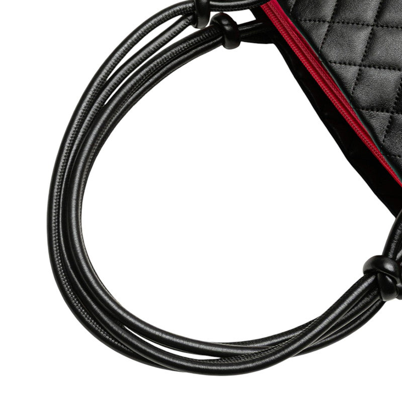 シャネル マトラッセ カンボンライン ココマーク トートバッグ ハンドバッグ ブラック ラムスキン レディース CHANEL 【中古】