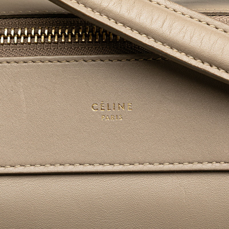 セリーヌ リング スモール ライトトープ ハンドバッグ グレージュ ベージュ レザー レディース CELINE 【中古】
