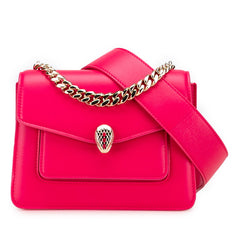 ブルガリ セルペンティ フォーエバー ハンドバッグ ショルダーバッグ 2WAY ピンク レザー レディース BVLGARI 【中古】