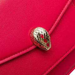 ブルガリ セルペンティ フォーエバー ハンドバッグ ショルダーバッグ 2WAY ピンク レザー レディース BVLGARI 【中古】