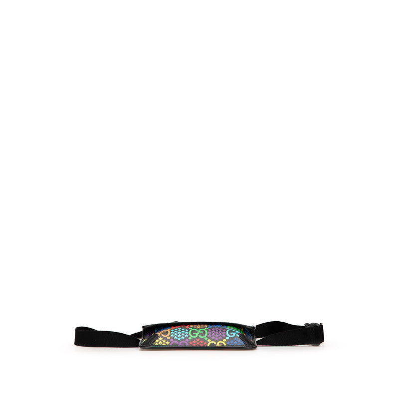 グッチ GGスプリーム サイケデリック ボディバッグ ウエストバッグ 598113 ブラック マルチカラー PVC レザー レディース GUCCI 【中古】
