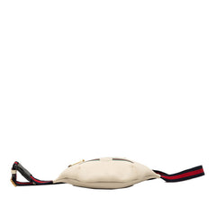 グッチ ロゴプリント シェリーライン ボディバッグ ウエストバッグ 527792 ホワイト マルチカラー レザー レディース GUCCI 【中古】