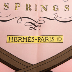 エルメス カレ90 SPRINGS スプリングス 馬車 スカーフ ピンク マルチカラー シルク レディース HERMES 【中古】