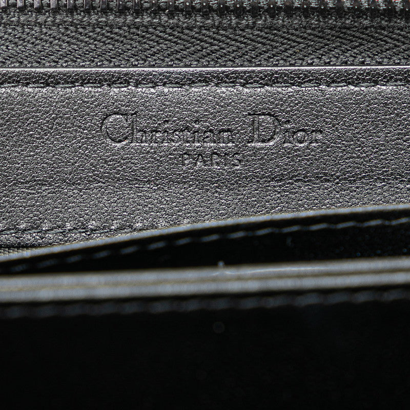 ディオール カナージュ レディディオール ラウンドファスナー 長財布 ブラック マルチカラー レザー レディース Dior 【中古】