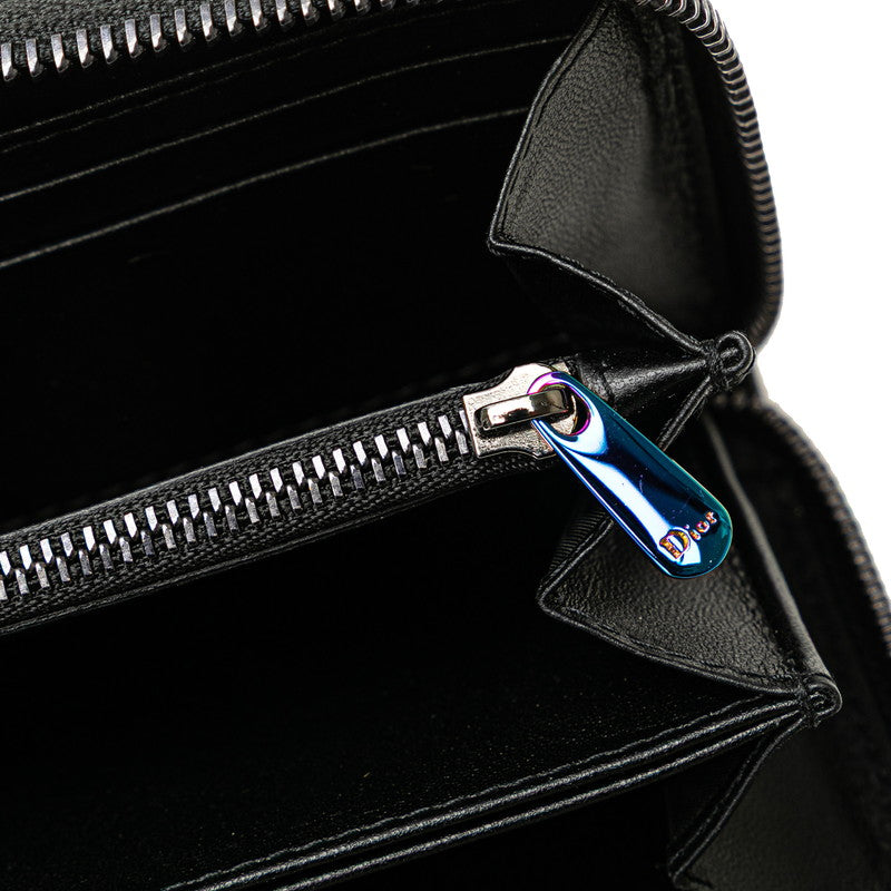 ディオール カナージュ レディディオール ラウンドファスナー 長財布 ブラック マルチカラー レザー レディース Dior 【中古】