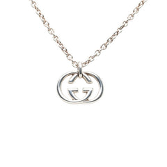 グッチ インターロッキングG GGロゴ チェーン ペンダント ネックレス SV925 シルバー レディース GUCCI 中古
