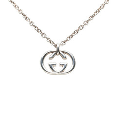 グッチ インターロッキングG GGロゴ チェーン ペンダント ネックレス SV925 シルバー レディース GUCCI 中古