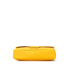 フェンディ バゲット 斜め掛け メッセンジャーバッグ ショルダーバッグ 7VA536 イエロー ナイロン レザー レディース FENDI 【中古】