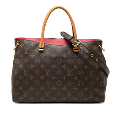 ルイ ヴィトン モノグラム パラスMM ハンドバッグ ショルダーバッグ 2WAY M40466 ブラウン ピンク PVC レザー レディース LOUIS VUITTON 中古