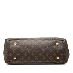 ルイ ヴィトン モノグラム パラスMM ハンドバッグ ショルダーバッグ 2WAY M40466 ブラウン ピンク PVC レザー レディース LOUIS VUITTON 中古