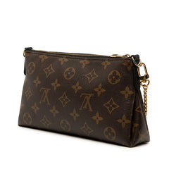 ルイ ヴィトン モノグラム パラス クラッチ ショルダーバッグ M41639 ブラウン ブラック PVC レザー レディース LOUIS VUITTON 【中古】