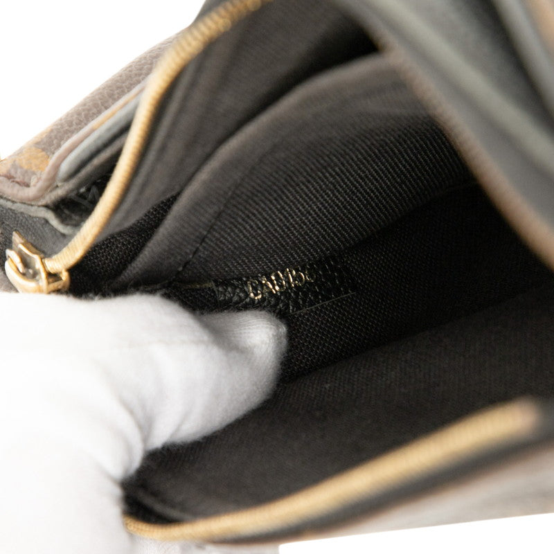 ルイ ヴィトン モノグラム パラス クラッチ ショルダーバッグ M41639 ブラウン ブラック PVC レザー レディース LOUIS VUITTON 【中古】