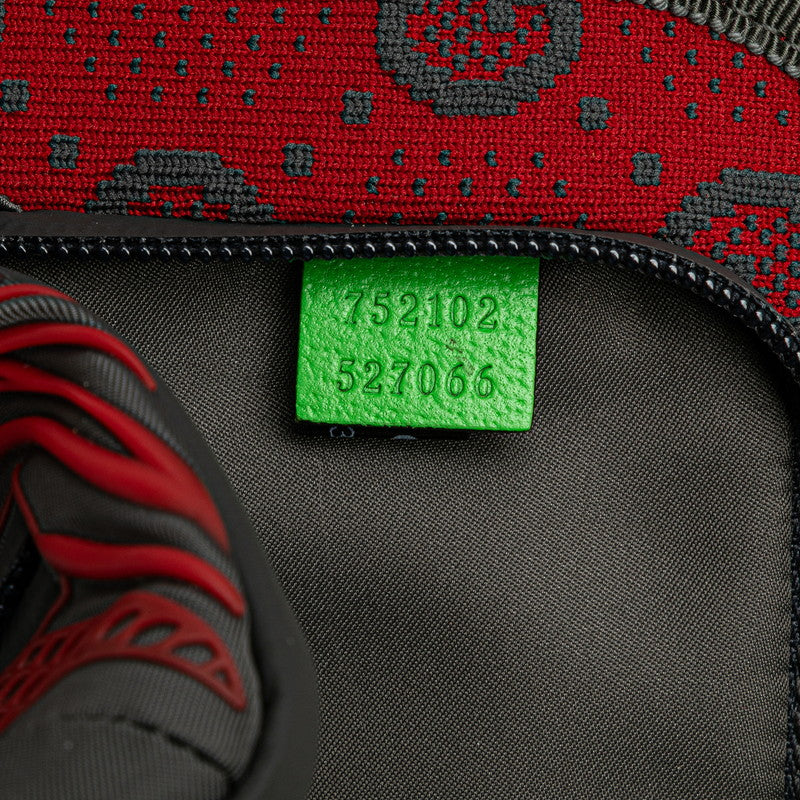 グッチ GGナイロン ベルトバッグ ボディバッグ ウエストバッグ 752102 レッド グレー ナイロン ラバー レディース GUCCI 【中古】