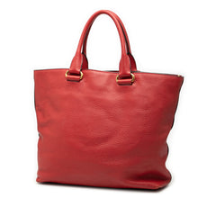 プラダ トートバッグ レッド レザー レディース PRADA 【中古】