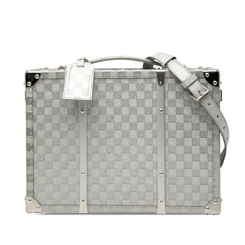 ルイ ヴィトン ダミエ グリッター ハードトランク トランク ショルダーバッグ 2WAY M20478 シルバー レザー レディース LOUIS VUITTON 【中古】