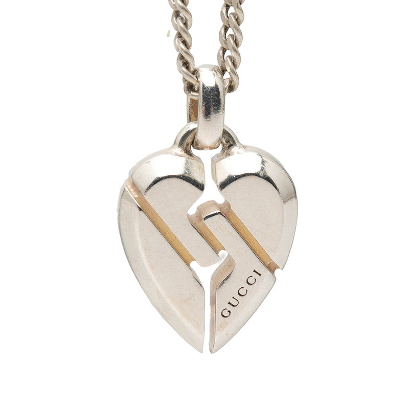 グッチ ノットハート ネックレス SV925 シルバー レディース GUCCI 【中古】
