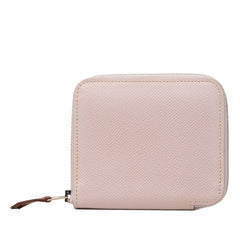 エルメス アザップ シルクイン コンパクト コインケース 財布 モーヴペール ピンク ヴォーエプソン レディース HERMES 【中古】