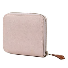エルメス アザップ シルクイン コンパクト コインケース 財布 モーヴペール ピンク ヴォーエプソン レディース HERMES 【中古】