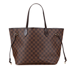 ルイ ヴィトン ダミエ ネヴァーフルMM ショルダーバッグ トートバッグ N51105 ブラウン PVC レザー レディース LOUIS VUITTON 【中古】