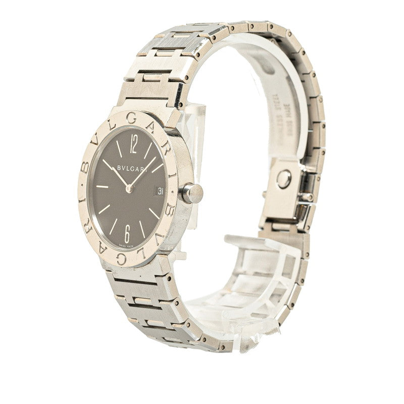 ブルガリ ブルガリブルガリ 腕時計 BB33SS クオーツ ブラック文字盤 ステンレススチール メンズ BVLGARI 【中古】