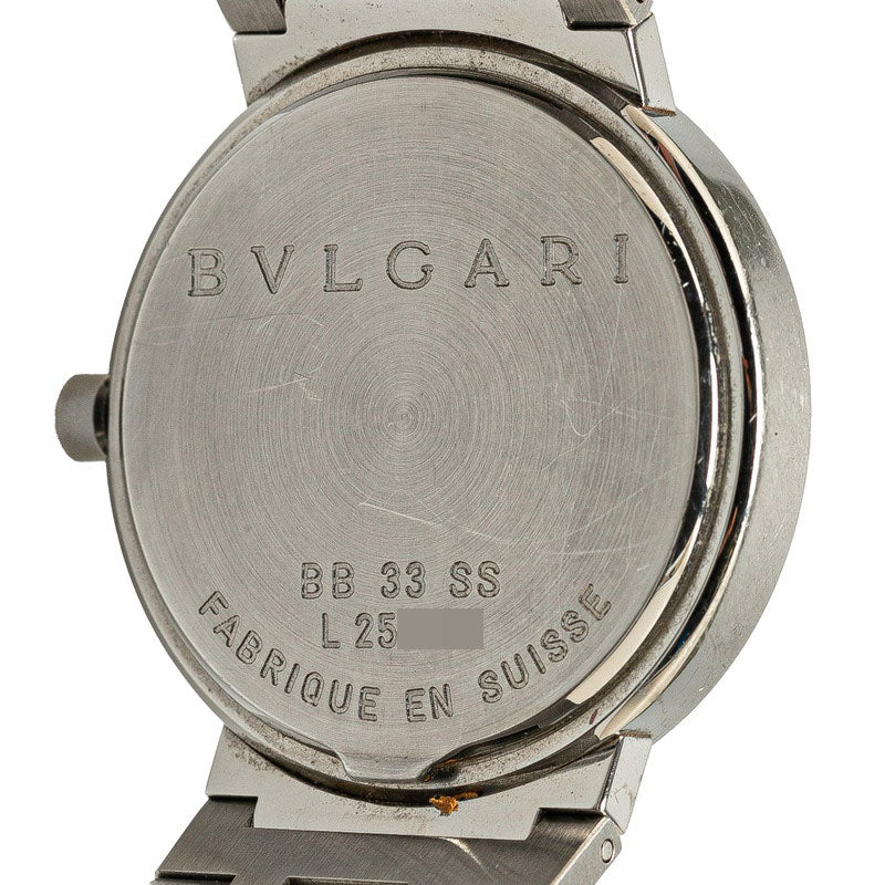ブルガリ ブルガリブルガリ 腕時計 BB33SS クオーツ ブラック文字盤 ステンレススチール メンズ BVLGARI 【中古】