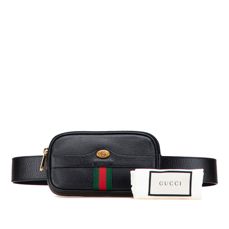 グッチ オフィディア ボディバッグ ウエストバッグ 519308 ブラック マルチカラー レザー レディース GUCCI 【中古】