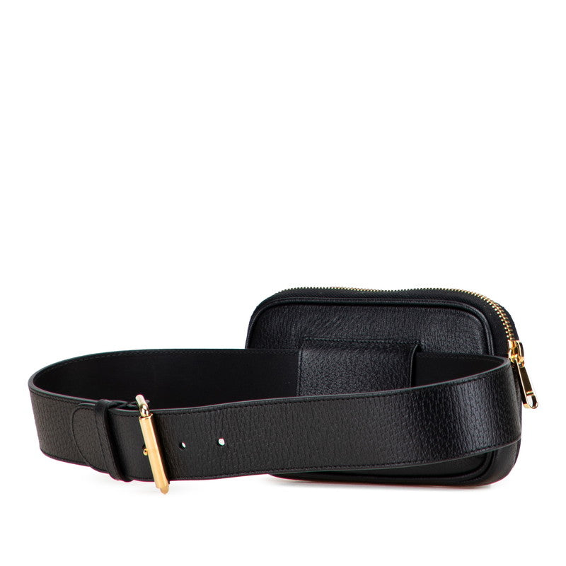 グッチ オフィディア ボディバッグ ウエストバッグ 519308 ブラック マルチカラー レザー レディース GUCCI 【中古】