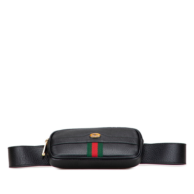 グッチ オフィディア ボディバッグ ウエストバッグ 519308 ブラック マルチカラー レザー レディース GUCCI 【中古】