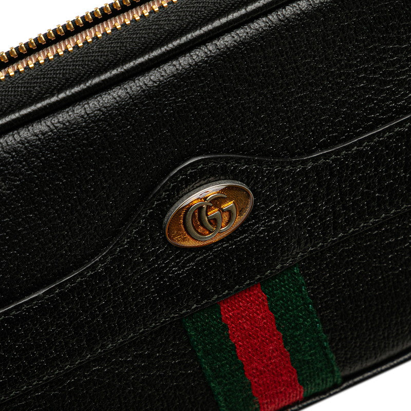 グッチ オフィディア ボディバッグ ウエストバッグ 519308 ブラック マルチカラー レザー レディース GUCCI 【中古】