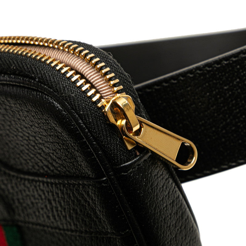 グッチ オフィディア ボディバッグ ウエストバッグ 519308 ブラック マルチカラー レザー レディース GUCCI 【中古】