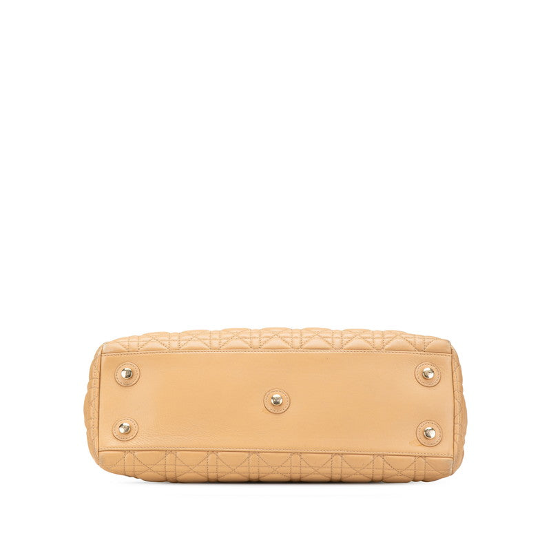 ディオール カナージュ レディディオール ハンドバッグ トートバッグ ブラウン ベージュ ラムスキン レディース Dior 【中古】