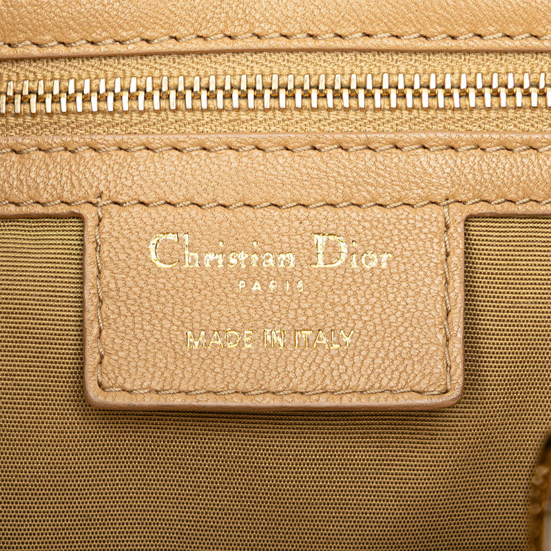 ディオール カナージュ レディディオール ハンドバッグ トートバッグ ブラウン ベージュ ラムスキン レディース Dior 【中古】