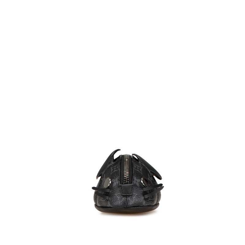 ルイ ヴィトン モノグラム エクリプス ポーチ LV ちんちら バッグチャーム コインケース M00962 ブラック PVC レザー レディース LOUIS VUITTON 【中古】