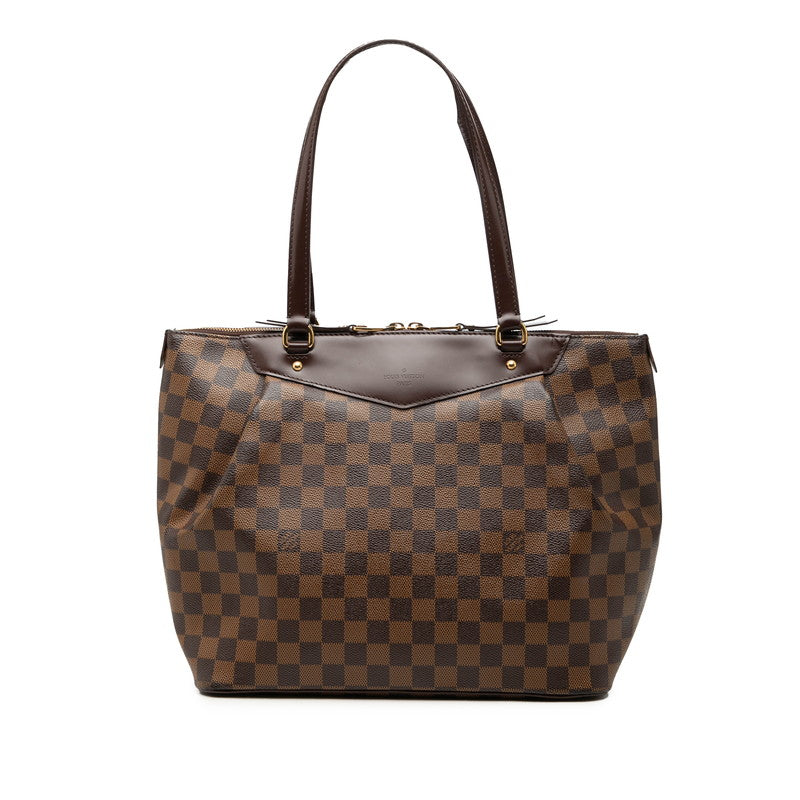 ルイ ヴィトン ダミエ ウェストミンスターGM トートバッグ ショルダーバッグ N41103 ブラウン PVC レザー レディース LOUIS VUITTON 【中古】