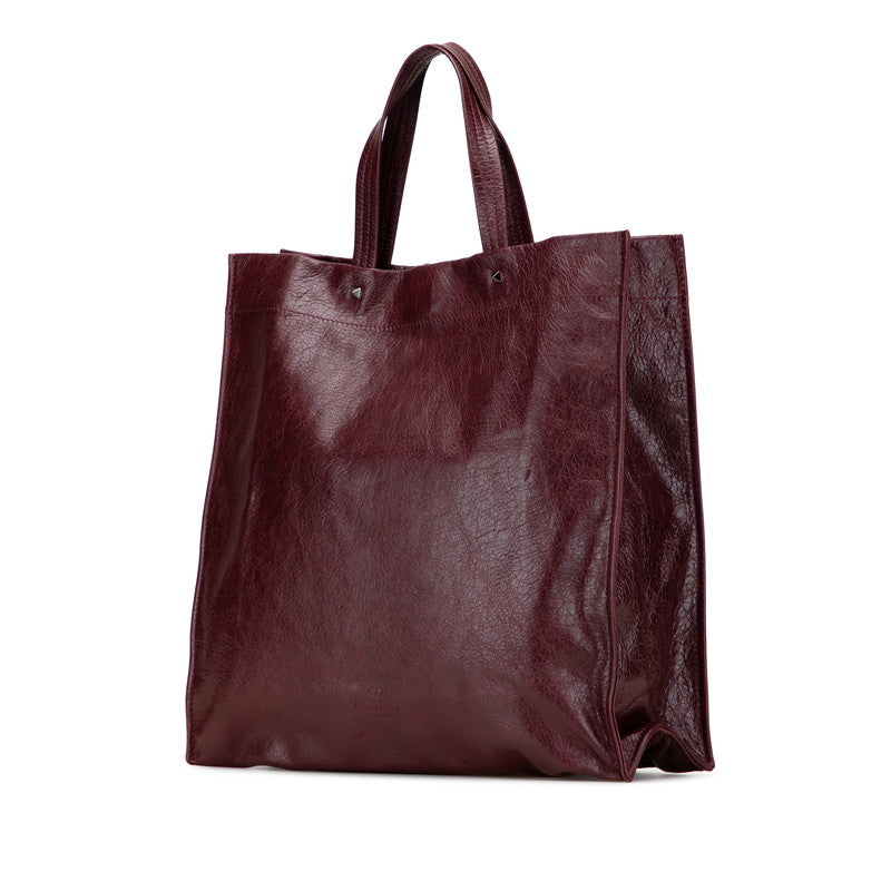 ヴァレンティノ ロックスタッズ トートバッグ ハンドバッグ パープル レザー レディース VALENTINO 【中古】