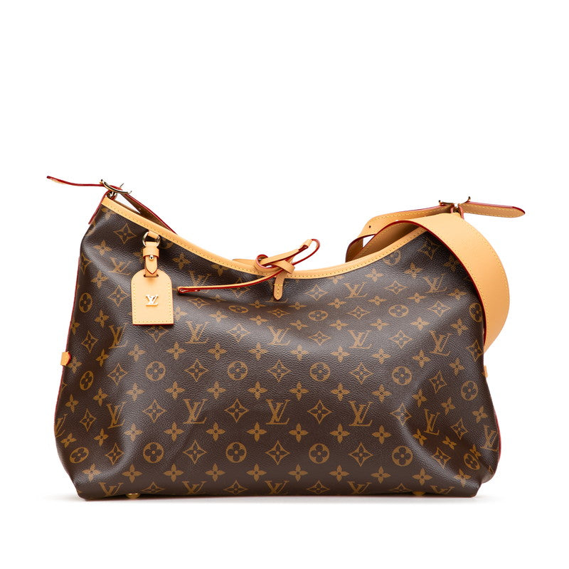 ルイ ヴィトン モノグラム キャリーオールNM MM ショルダーバッグ M46197 ブラウン PVC レザー レディース LOUIS VUITTON 中古